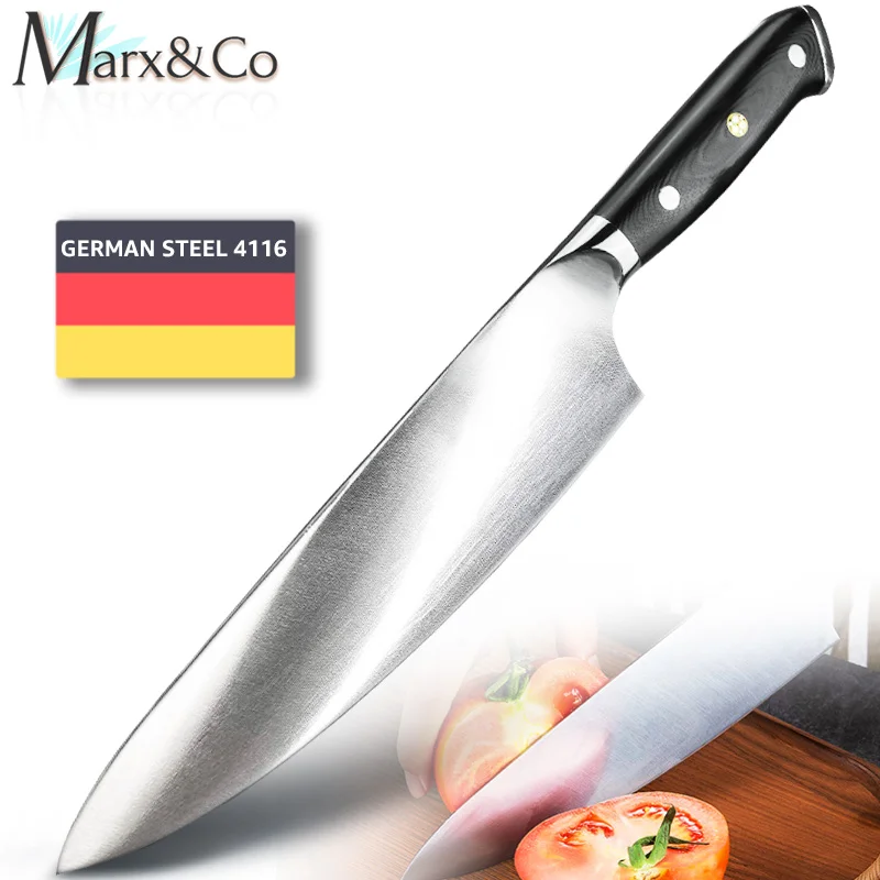 Cuchillo de cocina profesional Santoko de 8 pulgadas, accesorios de Chef de acero inoxidable alemán con alto contenido de carbono 4116