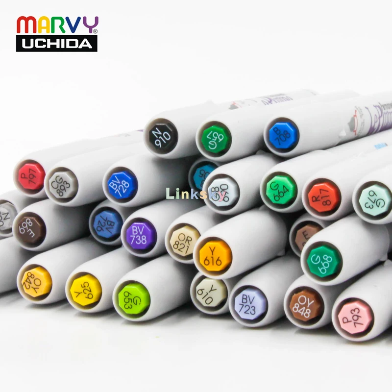 Marvy Uchida 3000 Cimic & Graphic Markers,12/24/36/48/72/168 colors,Soft nib,Durable, flexible and elastic, not easy to wear