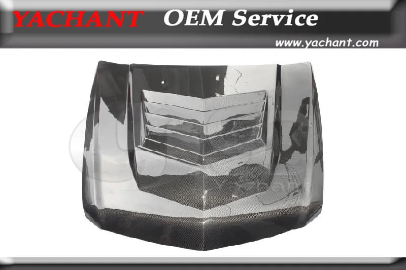 

Carbon Fiber Vented Hood Bonnet Fit For 2009-2014 Cadillac CTS-V D3 Motorsport Style Vented Hood Bonnet