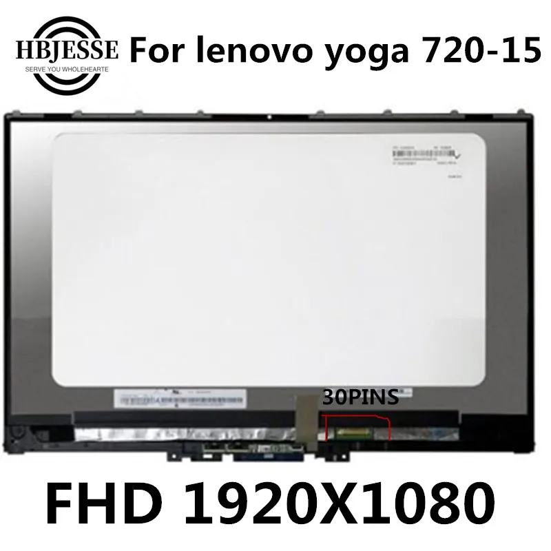 15.6''laptop LCD screen with touch screen+frame assembly for LENOVO YOGA 720-15IKB yoga 720-15 series 3840*2160 or 1920*1080