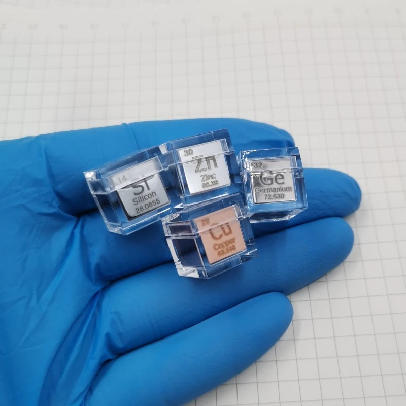 Caixa De Exposição Acrílica Transparente, Elemento Químico Metal, Alto, 10mm, 1Pc