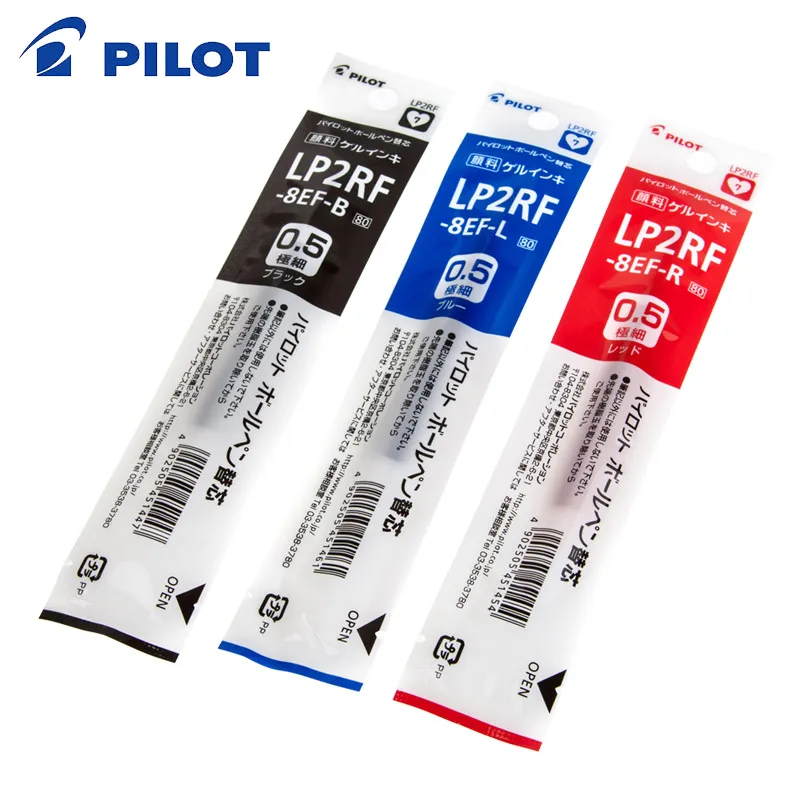 

3pcs Pilot Juice Colored Gel Pen Refills 0.38/0.5MM Tip Ball Pen Refillable Gle Pens Refill Office Stationery Supplies LP2RF-8EF