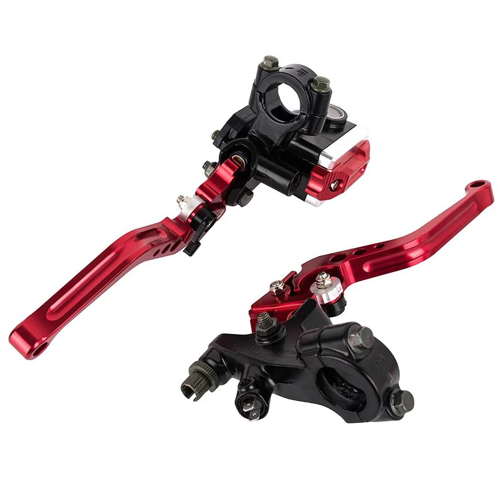 CNC Motorcycle Brake Clutch Pump Lever Master Cylinder Set 7/8