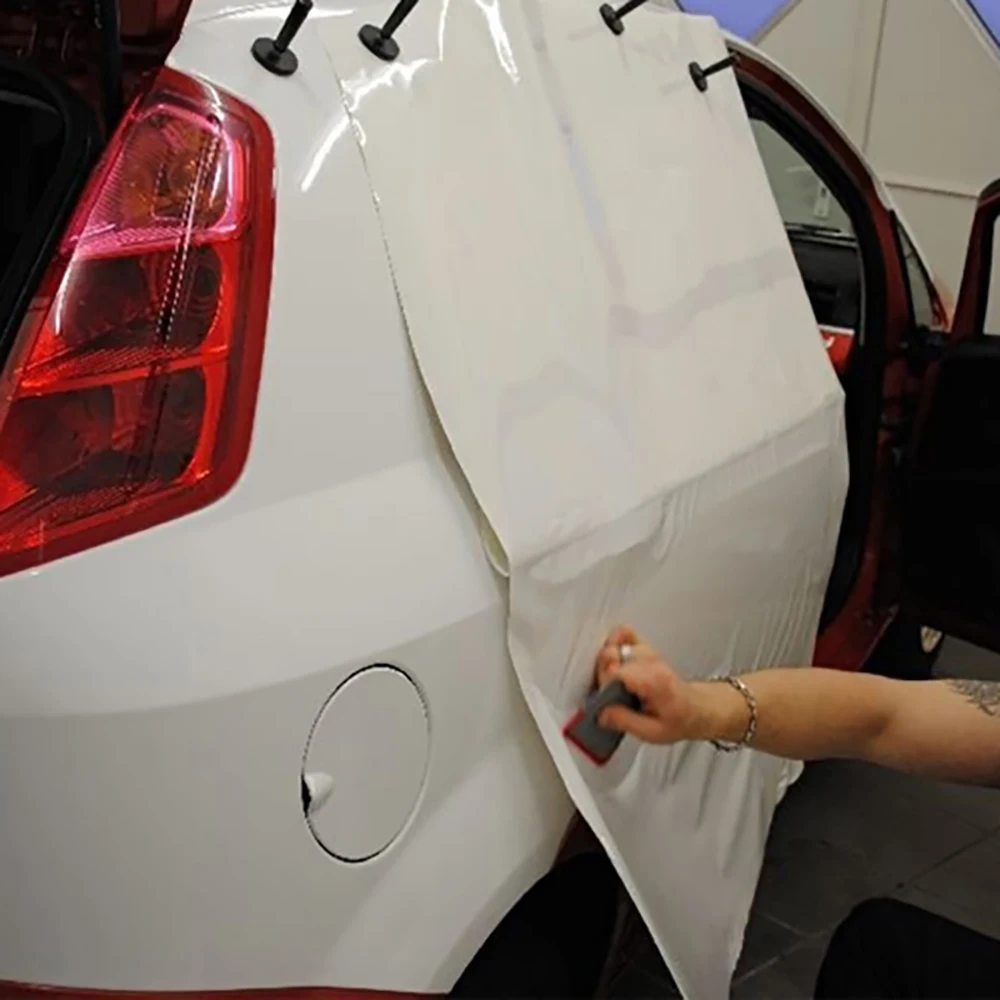 EHDIS 2/4/8 Stück Kohlefaserfolie Magnethalter Werkzeuge Silikon Metall adsorbiertes Blatt zur Befestigung von Vinylfolie Aufkleber Autozubehör – Detail 12