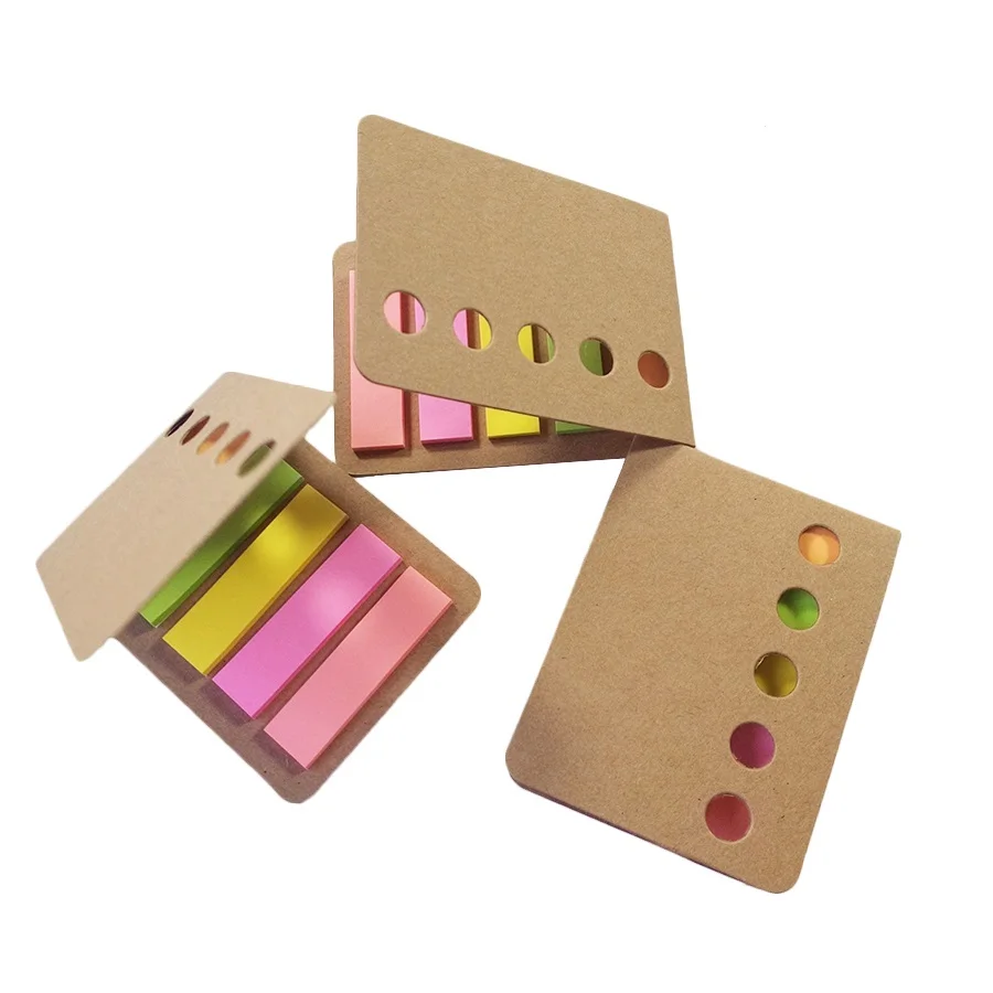 

50 Pack/lot Novelty Kraft Paper Cover Candy Color Memo Pad N-times Sticky Notes Diary Stickers Planner Office School Supplies