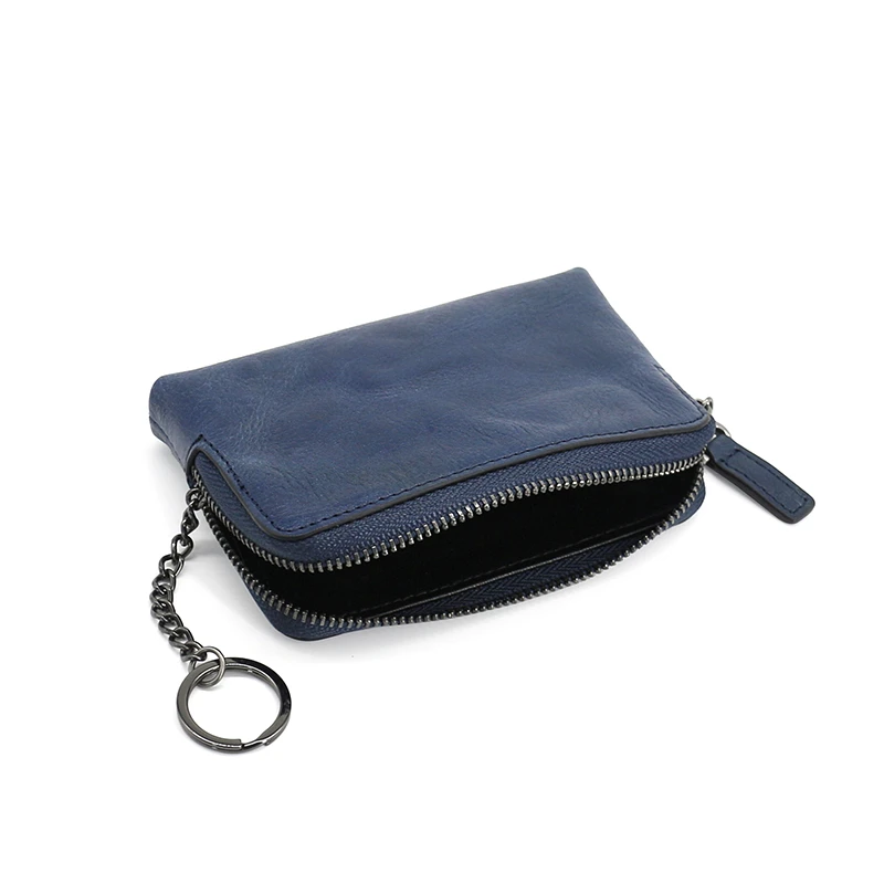 Key Purses Women Genuine Leather Luxury Men Small Zipper Wallets Housekeeper Keychain Cowhide ID Driving License Bag Coin Pouch