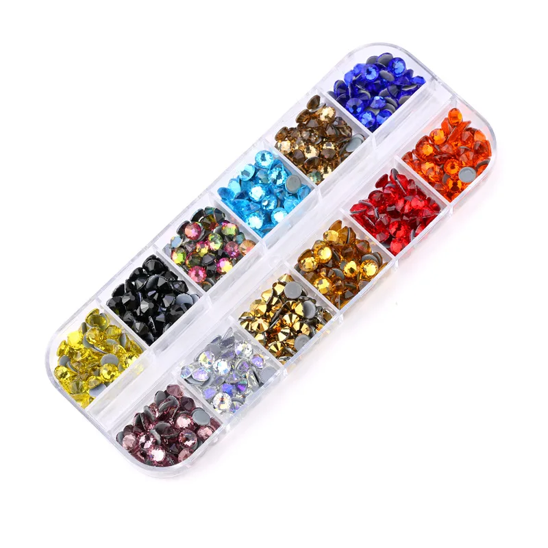 Cristal multicolore AB SS8-SS30, qualité étonnante, Strass correcteurs à chaud, dos plat, décoration à paillettes pour ongles