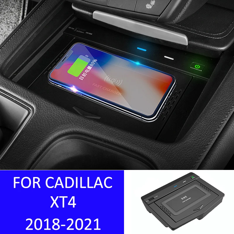 

15W Car QI Wireless Charger For Cadillac XT4 All Models Phone Fast Charging Board Plate Accessories