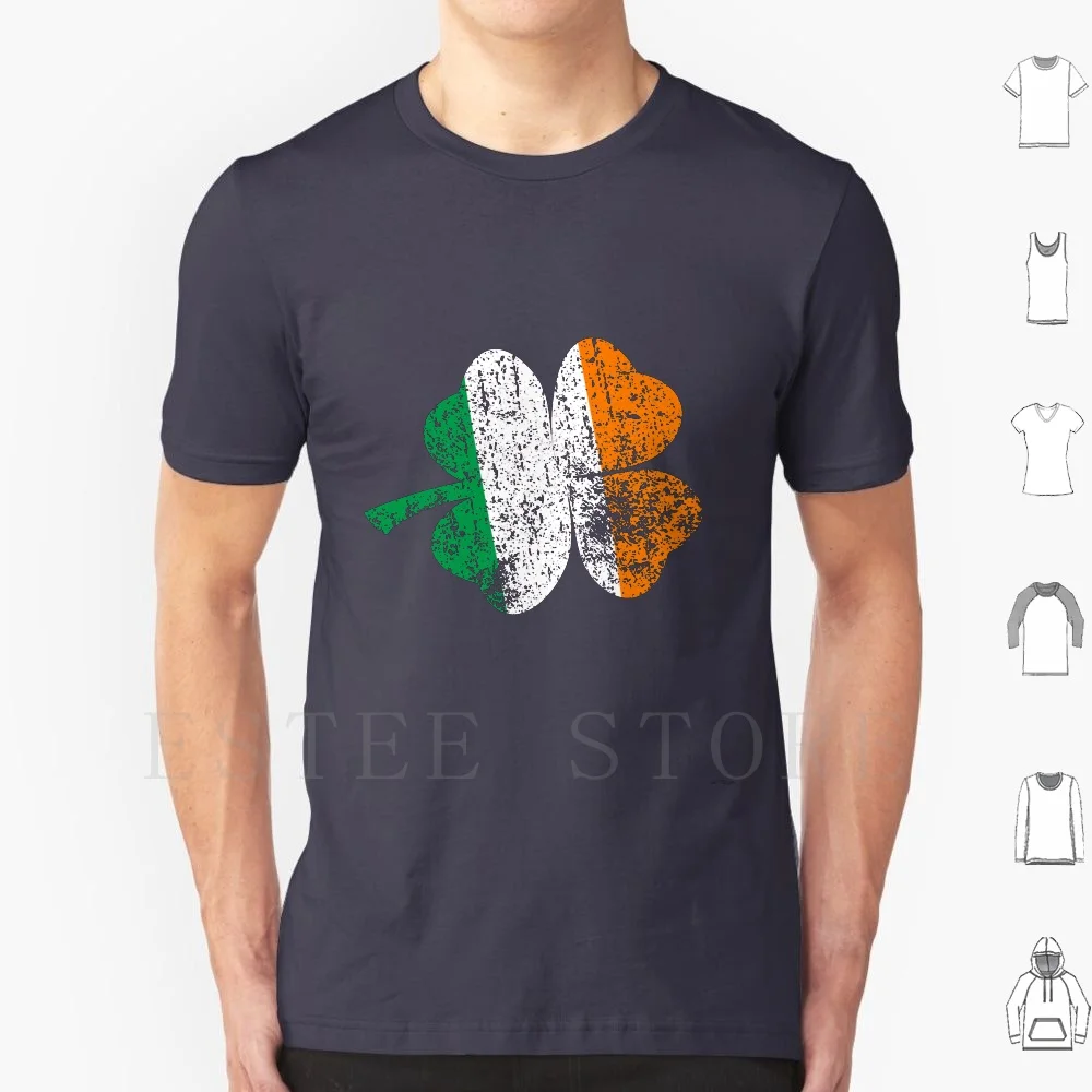 Vintage Irish Shamrock Flag Day T-Shirt-Time For Some Shenanigans Gift Irish Flag In Shamrock T Shirt Cotton Men DIY Print Day
