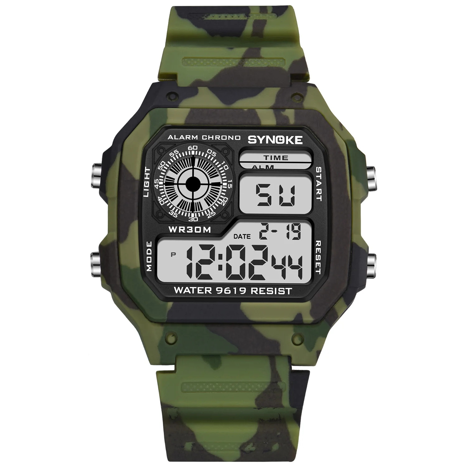 SYNOKE Sports Kids Watches Military Waterproof Luminous Multifunction Camouflage Students Wristwatches Children Watch Relogio