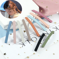 10pcs/Set Solid Color Hair Clips Hairdresser Headwear Headband Hair Pins Women Girls Hairpin Acrylic Barrette Hair Styling Tool