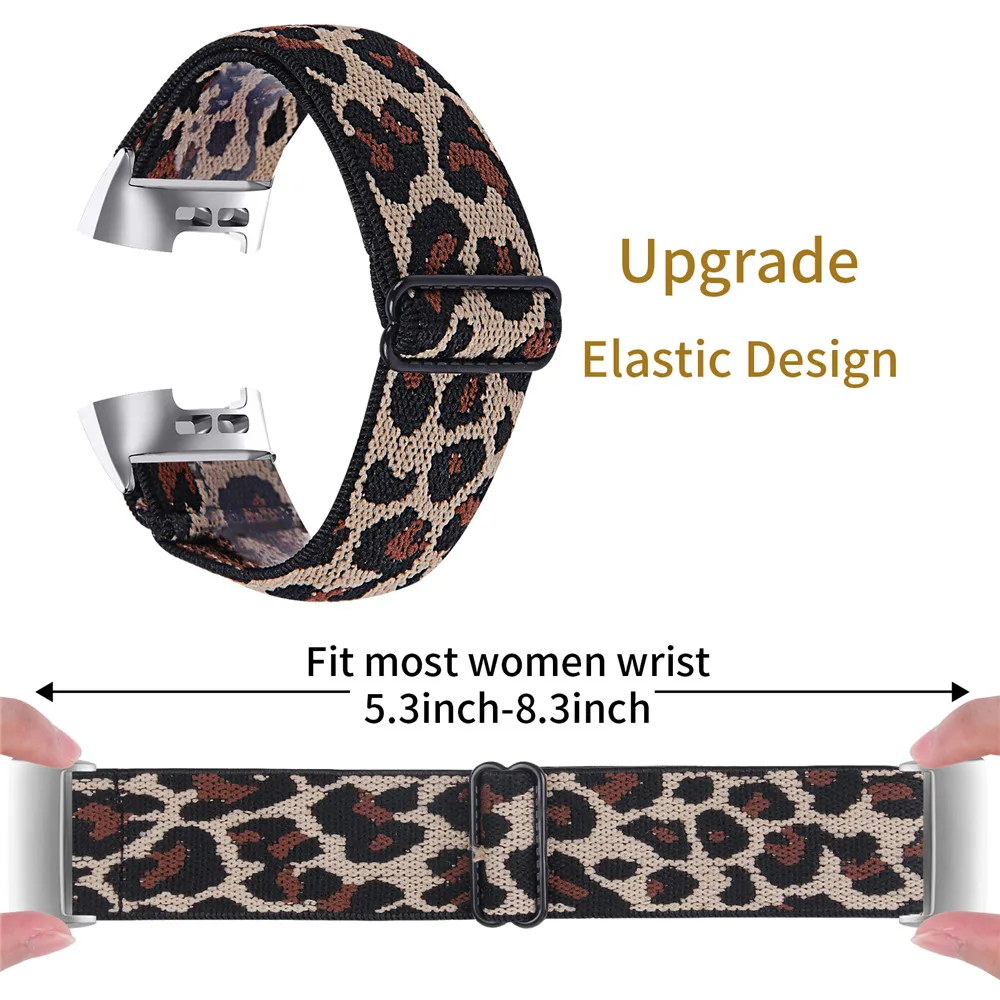 Essidi Elastic Band For Fitbit Charge 6 5 4 3 2 Sports Fabric Bracelet Strap Loop For Fitbit Charge 3 SE Watch Wrist Band Correa