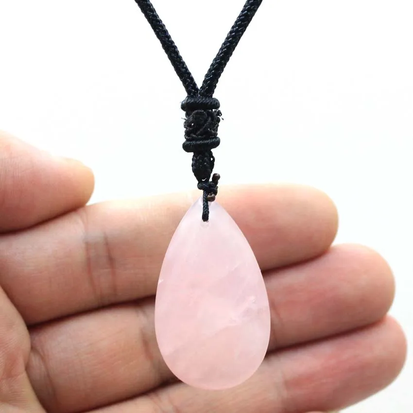 Natural Healing Crystal Quartz Stone Necklace Amethysts Lapis Lazuli Agates Tear Drop Tiger Stone Pendant Necklace Jewelry