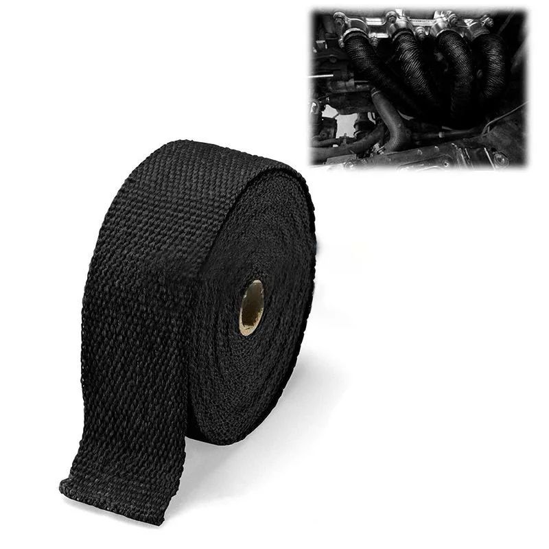 1.5M Roll Fiberglass Heat Shield Motorcycle Exhaust Thermal Tape Header Pipe Wrap Tape High Temperature Insulation Protection