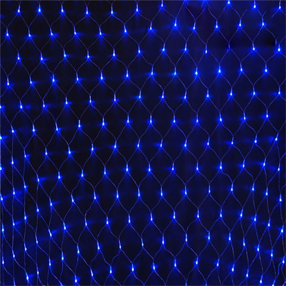 1.5X1.5M 3X2M 6X4M Led Net Mesh Fairy String Light Garland Venster gordijn Kerst Fairy Light Wedding Party Holiday Licht