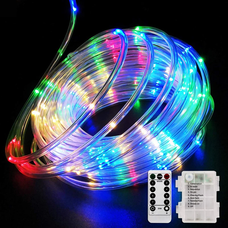 

Led Solar Rope Tube String Lights Solar Power Patio Light Christmas Light Garland Lighting for Home Garden Lawn Party Decoration