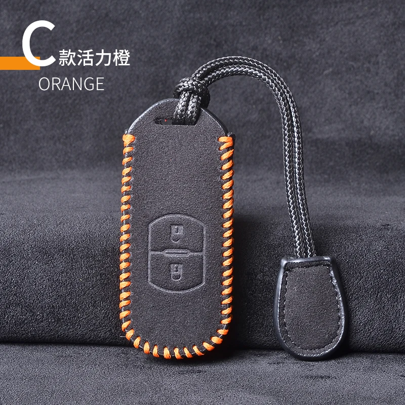 Leather car key cover case For Mazda 2 3 6 Axela Atenza CX-5 CX5 CX-3 CX-7 CX8 CX-9 2016 2017 2018 Smart 2/3 Buttons Auto Bag