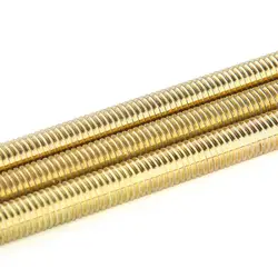 1Pcs Brass Full Threaded Rod Length 25-200mm Solid Copper Bar Stud Metric Bolt M2.5 M3 M4 M5 M6 M10 M12 M14 M16 M18