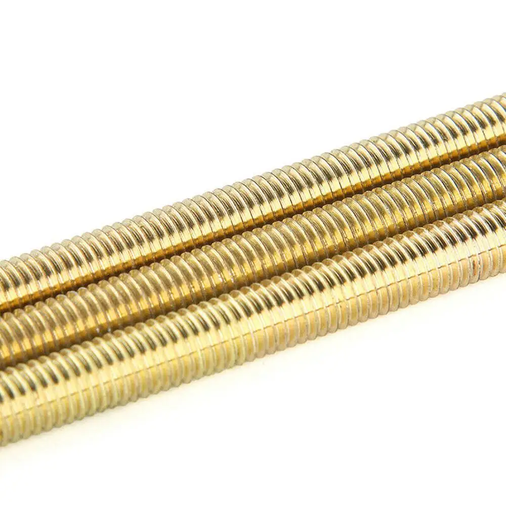 1Pcs M2.5 M3 M4 M5 M6 M10 M12 M14 M16 M18 Brass Full Threaded Rod Length 25-200mm Solid Copper Bar Stud Metric Bolt