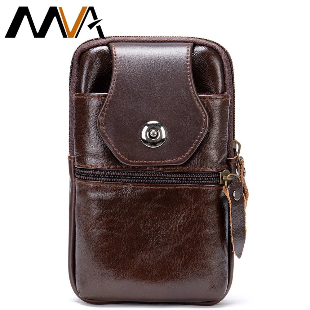 

MVA small women's genuine leather bag flap phone belt pouch casual messeger bags women's shoulder bags over the shoulder 7490