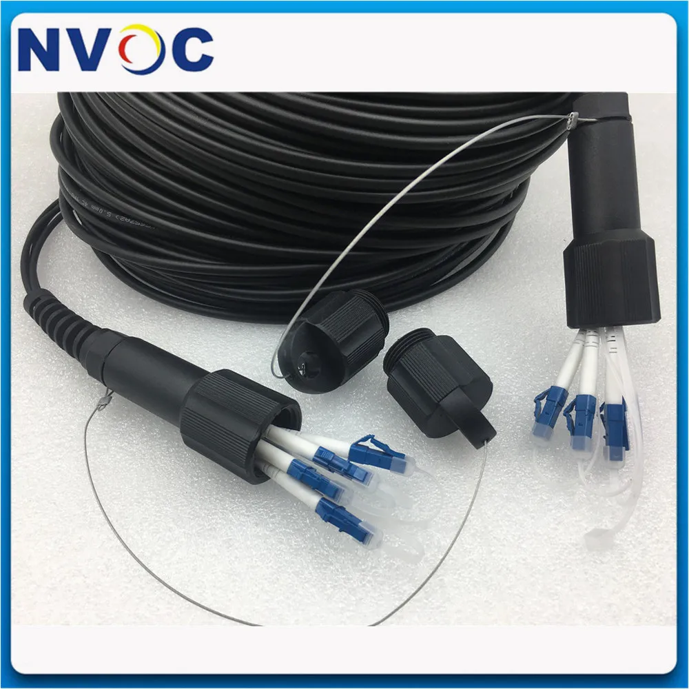 100M 150M 200M 4Core 9/125 Singe Modus LC/UPC-LC/UPC Gepanzerte LC/SC /FC/SCUPC 4C SM PDLC Wasserdichte Faser Kabel Patchkabel Jumper