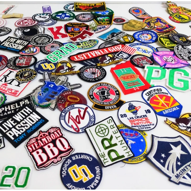 Custom Embroidery Patches Personalized Design Iron on Hook and Loop Badge Woven Rubber Pvc Hats Bags Clothing Accessories DIY