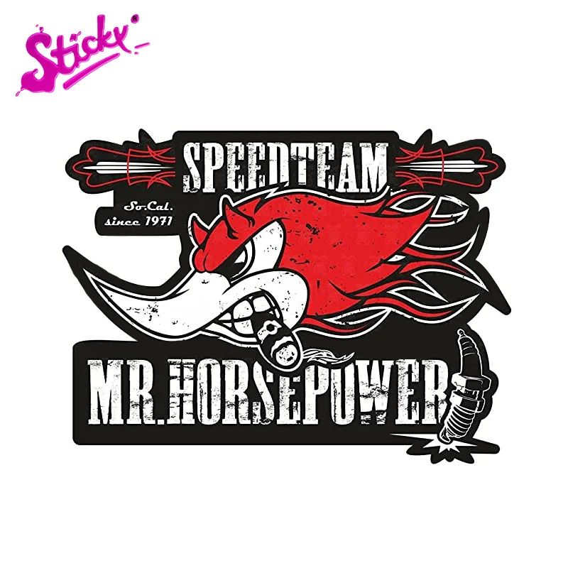STICKY Hot Rod Vintage Racing Old School Retro Look Car Sticker Decal For Auto Motocross Racing Laptop Helmet Trunk
