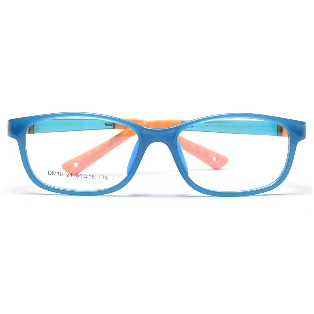 Peekaboo – lunettes carrées en silicone pour enfants, verres transparents tr90 bleu rose, monture optique pour enfants, ultraléger