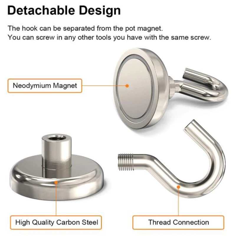 Kriocy Powerful Magnetic Hook Wall-mounted Hanger Hook Heavy Magnet Hook Kitchen Wardrobe Household Storage Tools