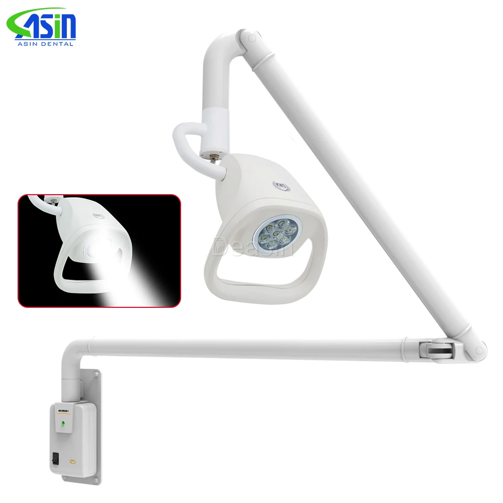 Dental Medical 21W Wall Mounted/Ceiling Adjustable Dental Lab Exam Lamp LED Surgical Shadowless Light