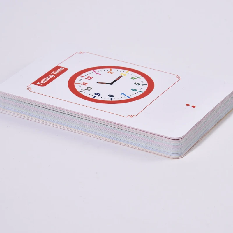 Telling Time Flash Cards Early Childhood Educational Toys Clock Time Number Learning Card