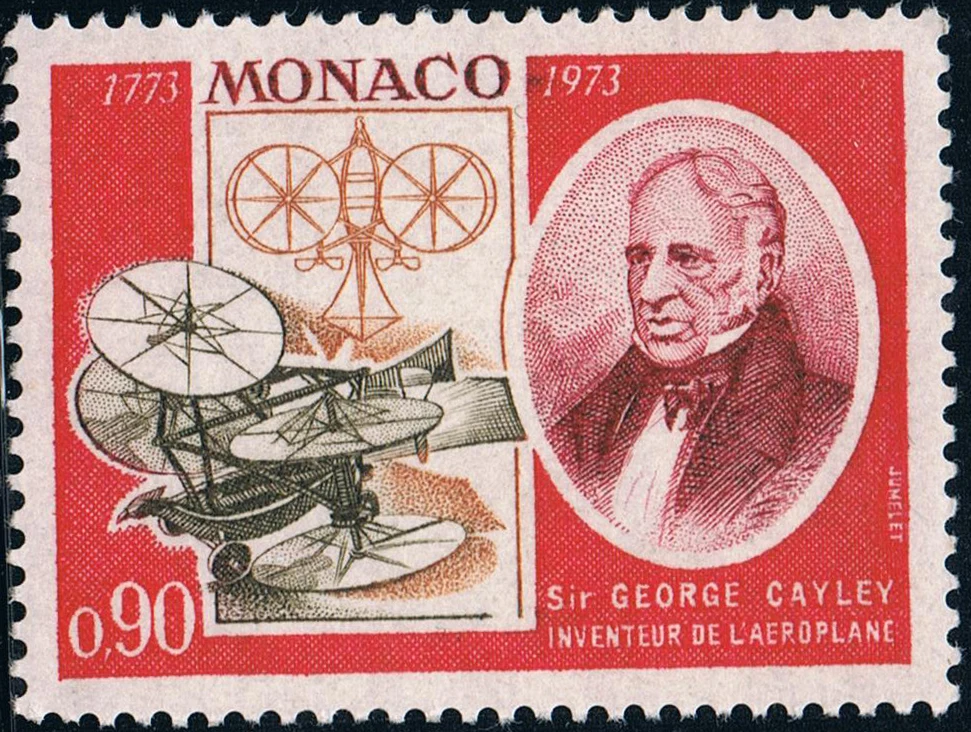 1Pcs/Set New Monaco Post Stamp 1973 Aviation Pioneer Karitou and Flyer Engraving Stamps MNH