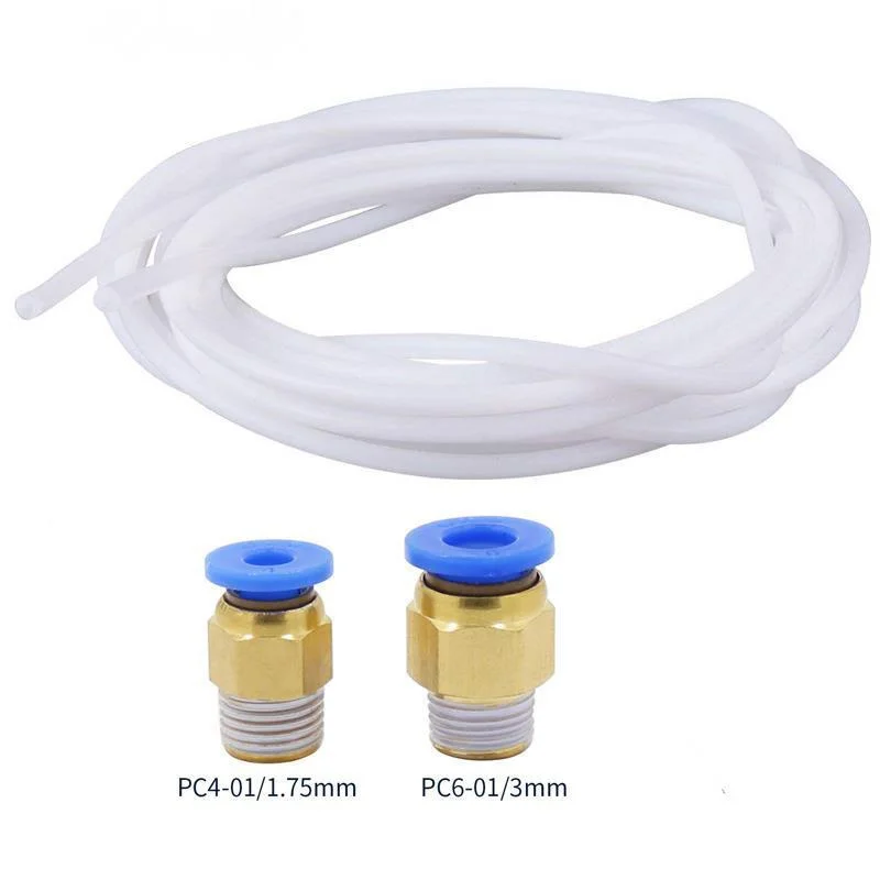 Conectores de tubulação de tubo de 1m ptfe impressoras 3d peças j-head hotend para v5 v6 1.75mm 3.0mm filamento longa extrusora parte venda quente