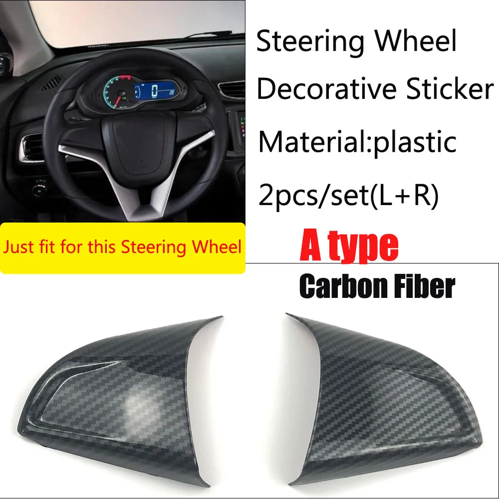 Car Accessories Interior Steering Wheel Decoration trim Case sticker For Chevrolet Orlando Cruze Trax Aveo Sonic Onix Cobalt