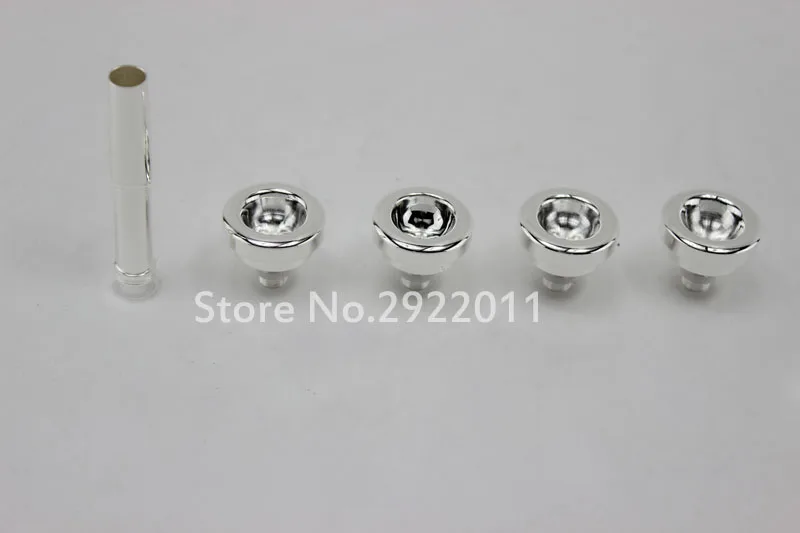 5 PCS /LOT Trumpet Mouthpiece Trompete Nozzle Size 3c 5c 7c 1.5c Silver Plated In Stock Professional Nozzle Accessories