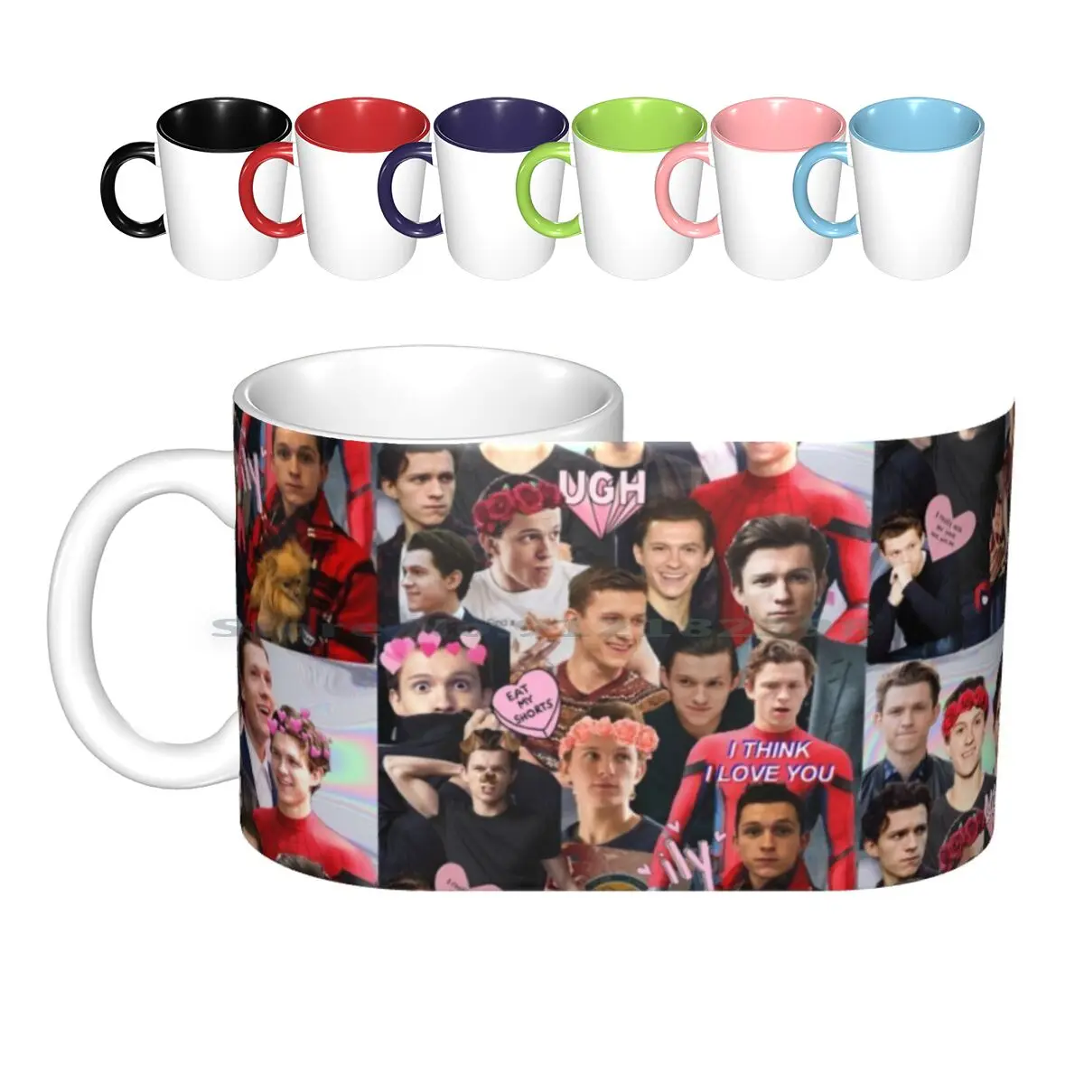 Керамические кружки с коллажем Tom Holland, кофейные чашки, Кружка для молока и чая, кружка Tom Holland для возврата домой, Питер, Паркер, супергерой, коллаж Tumblr, креативный