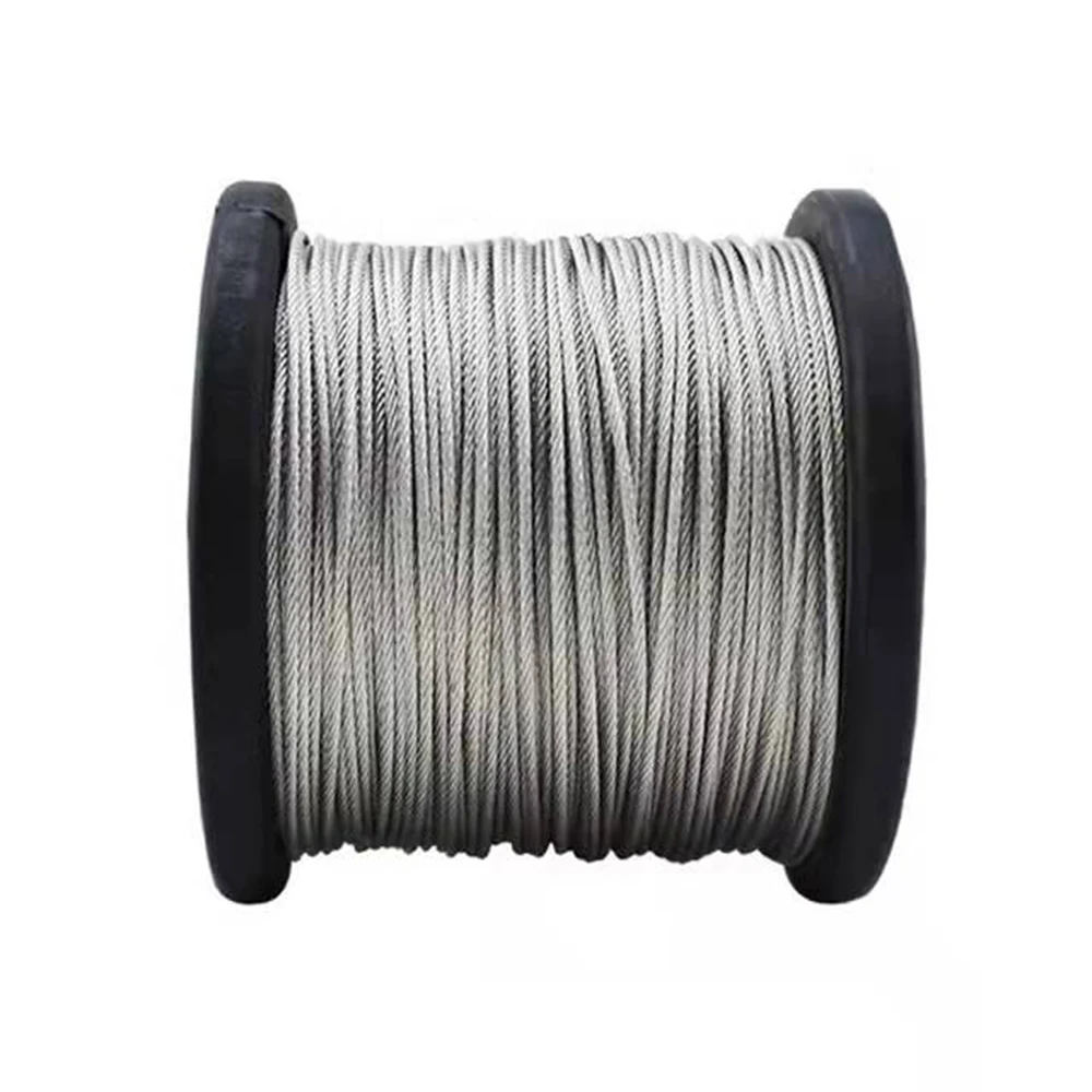 1Meter 304 Stainless Steel Wire Rope 7*19 Diameter 1mm 1.2mm 1.5mm 2mm 2.5mm 3mm 4mm 5mm 6mm 8mm 10mm Lifting Rope Rustproof