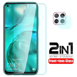2 In 1 for Huawei P40 Lite Glass Camera Lens Protective Glass for Huawei P 40 Lite P40 Light Screen Protector Safety Tremp Film