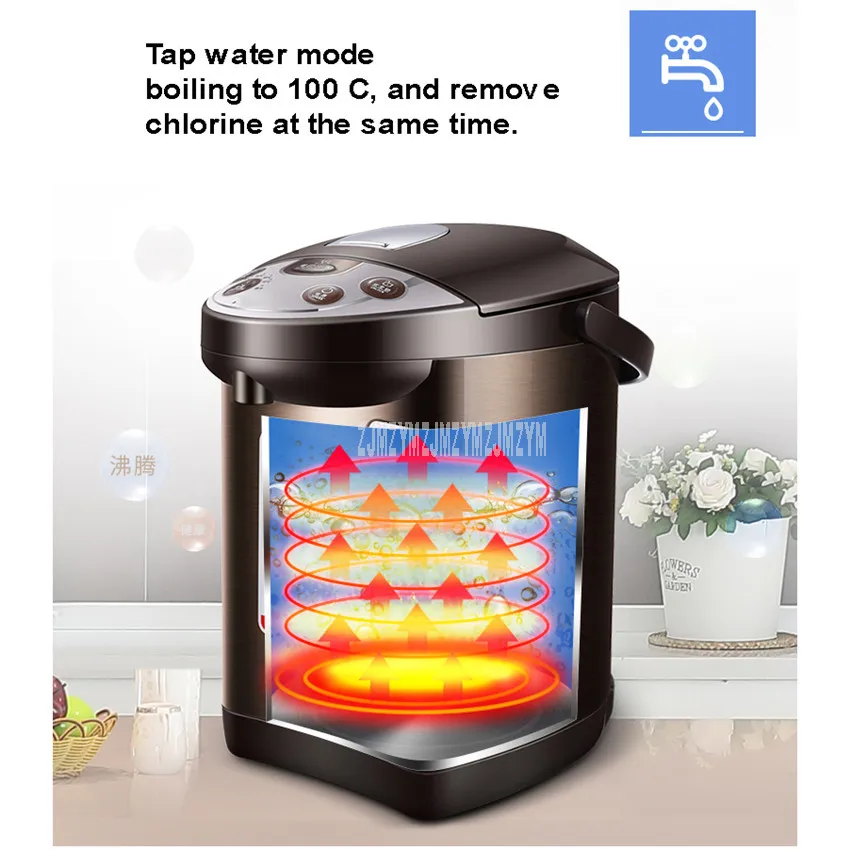 HX-8510 5L 1600W Home Stainless Steel Automatic Intelligent Electric Air Pot Keep Warm Temperature Control Water Boiler Kettle