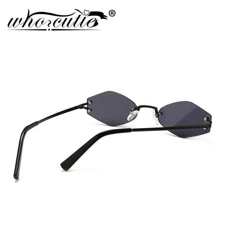 90s Retro Kendall and Kylie Sunglasses Women Brand Design 2025 Vintage Tint Yellow Red Lens Frameless Sun Glasses Shades OM565 image 4