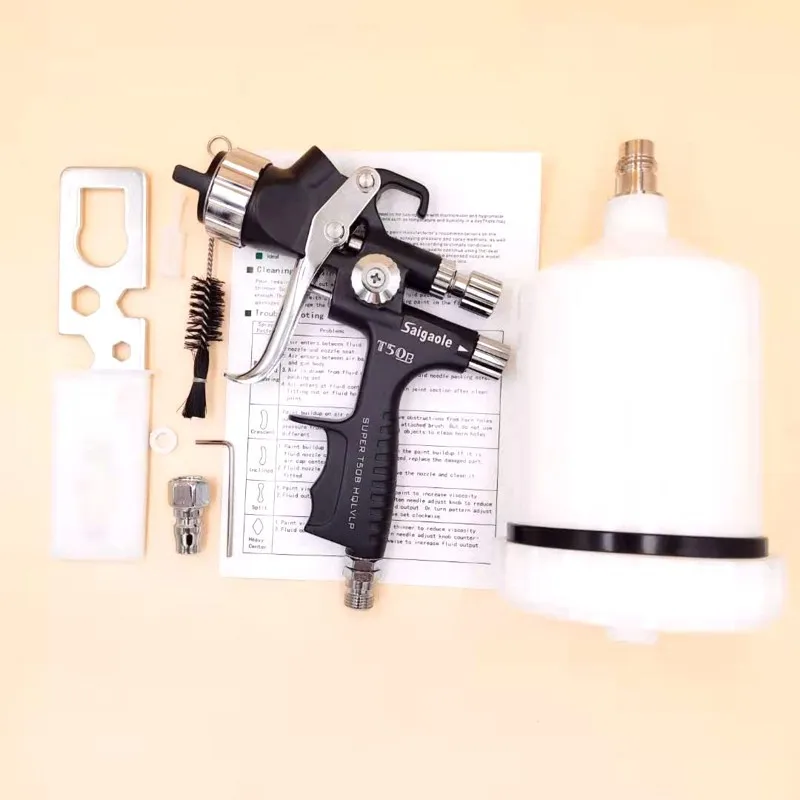 New Black RP/1.3nozzle T50 spray gun Pistol environmental protection spray gun tank car paint repair spray Sprayer gun