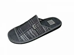 House Slipper/The Pool Slipper Company/man/open toe/canvas instep/gray Color/Eva sole/very light