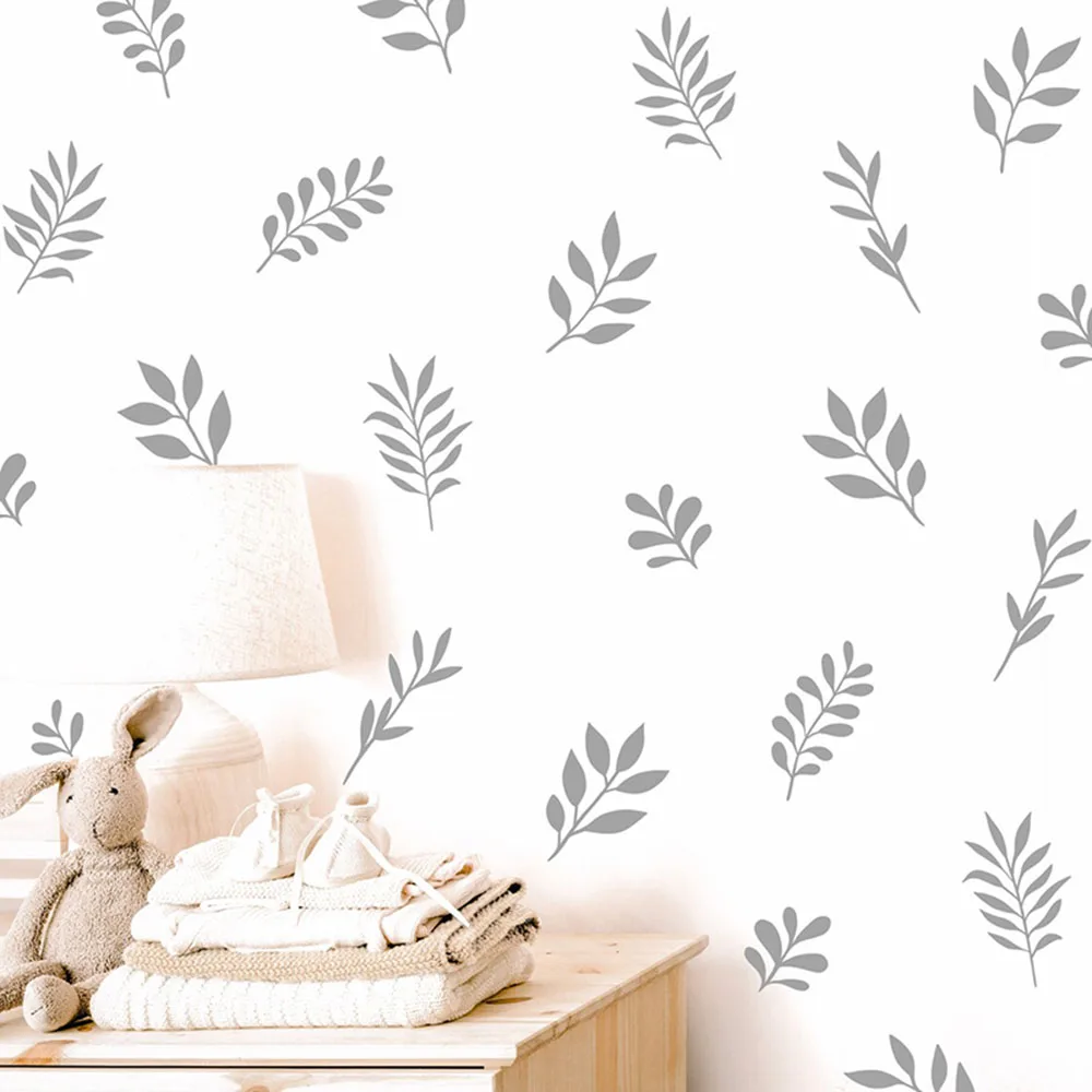 

41Pcs Botanical Leaf Wall Sticker Playroom Bedroom Nature Plant Tree Leaves Wall Decal Baby Nursery Vinyl Home Decor