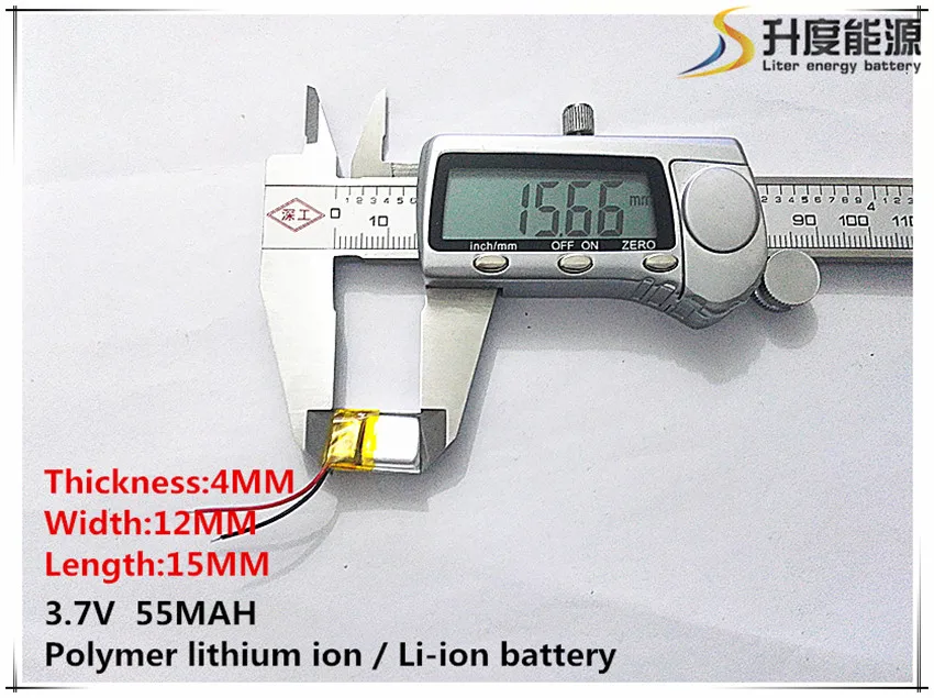 3.7 V, 55 mAH, [401215] PLIB; polimerowy akumulator litowo-jonowy/litowo-jonowy do GPS, mp3, mp4, mp5, dvd, bluetooth, zabawkowy model