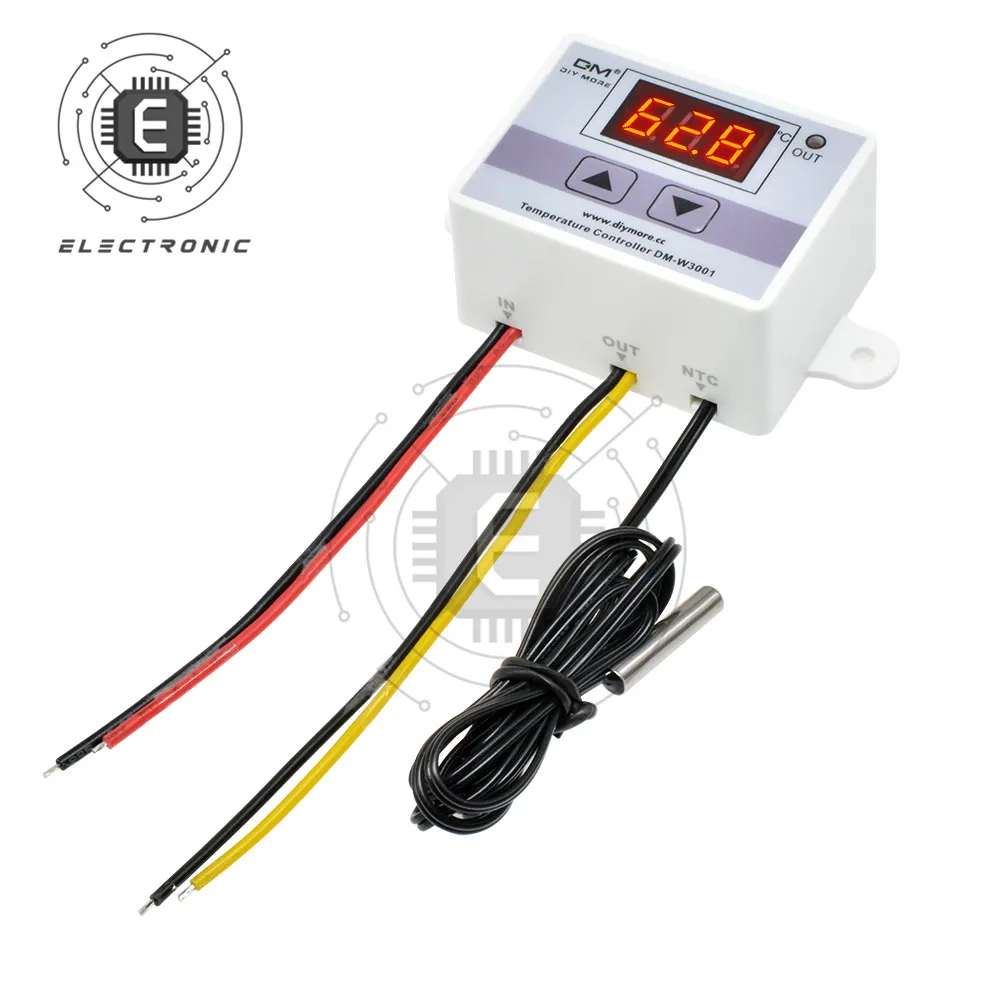 W3001 W3002 LED Digital Control Temperature Microcomputer Thermostat Switch Thermometer New Thermoregulator 12/24/110V/220V