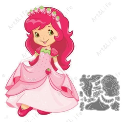 New Metal Steel Cutting Dies Beauty Cute Strawberry Girl Stencils for Making Scrapbooking DIY Album Paper Cards Embossing Die