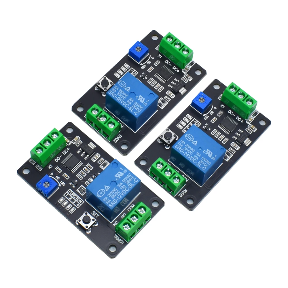 TRM01 Delay Timer Relay Multi-functional Delay Time Relay Self-locking Relay Delay Trigger Delay Relay DC 5V/12V/24V(Optional)