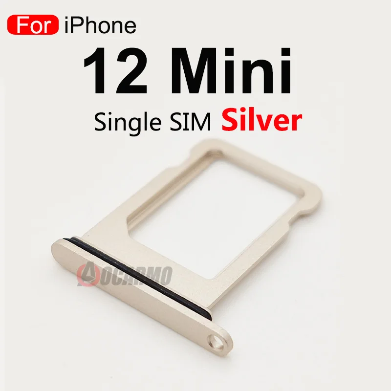 Aocarmo Sim Tray Holder For iPhone 12 mini Mini SIM Card Tray Slot Holder Adapter Socket Replacement Parts