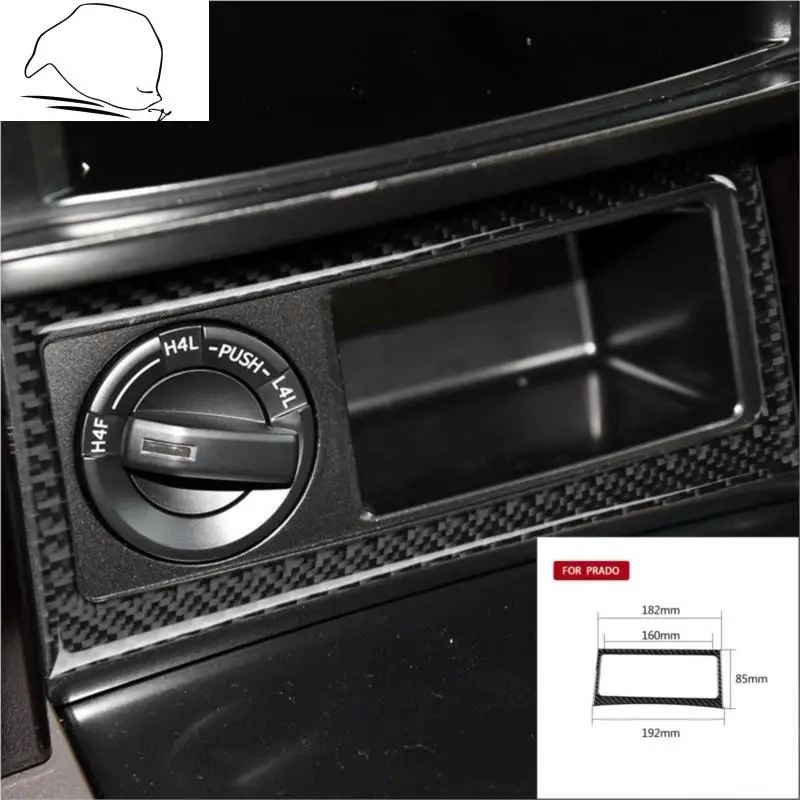 

For Toyota Land Cruiser Prado LC150 FJ150 2010-2018 Carbon Sticker Below navigation Storage Frame Cover Car Styling Accessories