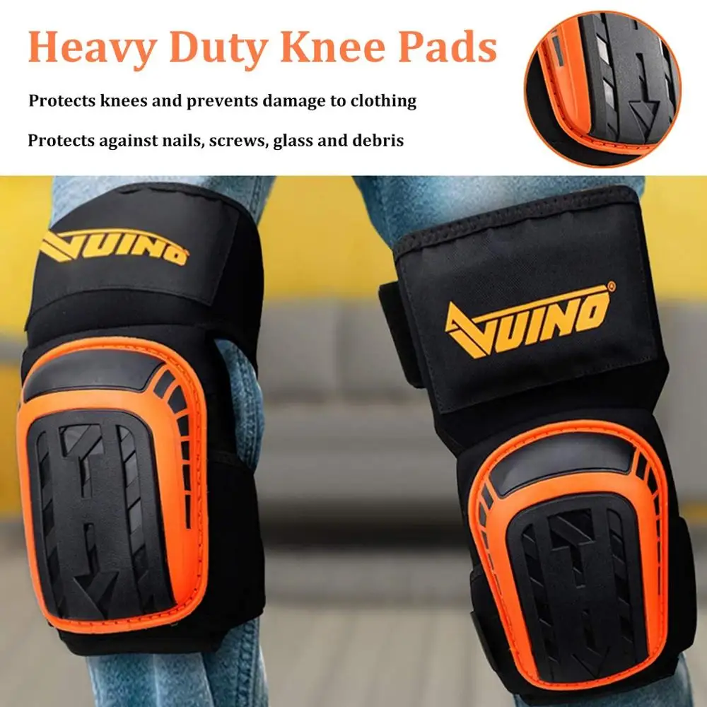 Heavy Duty Knee Pads for Work with Comfortable Gel Cushion Adjustable Straps and EVA Foam Padding for, Gardning, Cleaning,Tiling